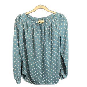Loft Tops Loft Long Sleeve Blouse Fun Circle Pattern small